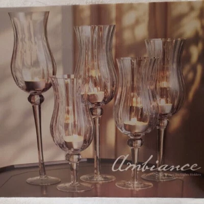 JUEGO DE 5 SOPORTES PARA LUCES DE TÉ HOME ESSENTIALS AND BEYOND AMBIANCE NUEVO CON ETIQUETAS Foto 1 de 4