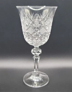 Vtg American Brilliant ABP Clear Diamond Star Wine Glass•Elegant•7in•3 Avail•EUC - Picture 1 of 10