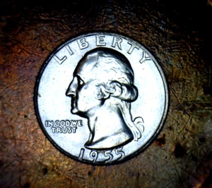 1955 P WASHINGTON QUARTER - CHOICE BU - ! L👀K!! UNCIRCULATED - Picture 1 of 6