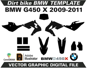 BMW G450X 2009-2011 template Vector Format Ai CDR EPS PDF M141 - Picture 1 of 2
