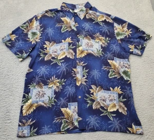 Island Shores Shirt Mens Multi Hawaiian Short Casual Sleeve Collared Button Down - Picture 1 of 9