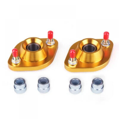 For BMW E30 E46 Z3 Pillow Ball Rear Upper Camber Plate Gold Shock Top Mount Set - Image 1 of 4
