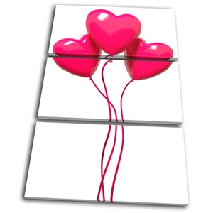 Liebe Herzen Ballons HÖHEN LEINWANDBILD WANDBILD Bild Druck VA - Bild 1 von 1