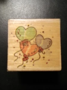 Herz Ballon Blumenstrauß und Konfetti - Valentinstag/Liebe/Romantik WM Stempel - Bild 1 von 5