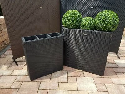 MAXXRELAX Blumenkübel xxl 4Farben Pflanzkübel Hochbeet Sichtschutz Pflanzgefäß Polyrattan