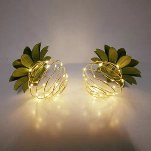 2Pack Solar Hanging Decorative Light LED Pineapple Design Garden Lamp Lantern US - Picture 1 of 7