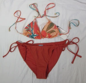 Vitamin A & Shade & Shore 2 Piece Bikini Rust Peach Teal Size Medium NWT - Picture 1 of 13