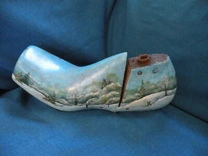 Hand Painted Western Boot Wood shoe stretcher 11" long - Picture 1 of 12