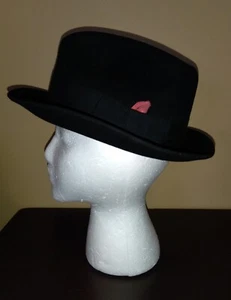 Vintage Dynafelt Bollman Fedora Style Black Hat Fur Blend Water Repellent - Picture 1 of 12