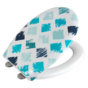 Wenko Asiento De Inodoro Rhombus Con Sistema De Caída Suave Tapa De Inodoro - Imagen 1 de 5