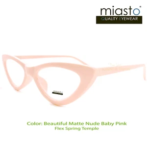 GAFAS DE LECTURA SEXY MIASTO ""HOT SECRETARY"" OJOS DE GATO + 1,75 COLORES DESNUDO BEBÉ ROSA - Imagen 1 de 2
