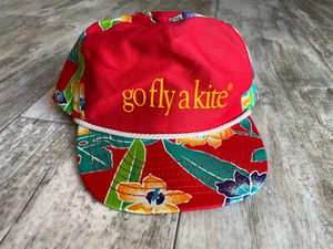 De colección Go Fly A Kite Floral Tropical Hawaiano Snapback Cuerda Sombrero - Imagen 1 de 3