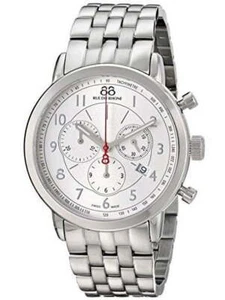 Herren Stahl Armband & Gehäuse Quarz Silberfarbenes Zifferblatt Chronograph Uhr 87WA120... - Bild 1 von 2