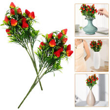 2 pièces vases à fraises simulés plante artificielle décoration d'intérieur