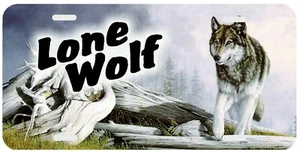 Wolf Personalized Monogrammed License Plate Custom Auto Car Tag Lone Wolf - Picture 1 of 4