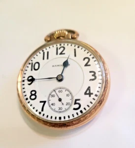 Vintage 1924 Hamilton Grade 992 Railroad 21 Jewels Pocket Watch - Size 16. - Picture 1 of 5