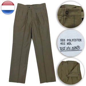Pantalones originales pantalones de uniforme pantalones militares ejército holandés holandés ligero cremallera - Imagen 1 de 9