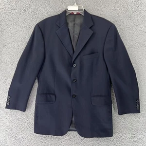 Trabaldo Togna Mens 41R 3 Button Blazer Sport Coat Jacket Super 110s Navy Blue - Picture 1 of 14