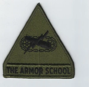 **UNITED STATES ARMY THE ARMOR SCHOOL FORT BENNING GEORGIA SUBDUED PATCH** - Picture 1 of 1