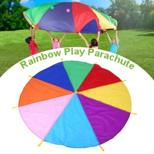 Play Parachute with Handles Outdoor Team Game Training Rainbow Parachute - Picture 1 of 12