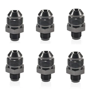 6PCS 8AN Male to 1/2 x20 Inverted Flare Thread Adapter Fitting Aluminum Straight - Picture 1 of 6