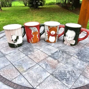 HUGE MUGS!! Lamb, Dog, Bear, Cat 16oz Christmas Mugs Eddie Bauer Home - Picture 1 of 8