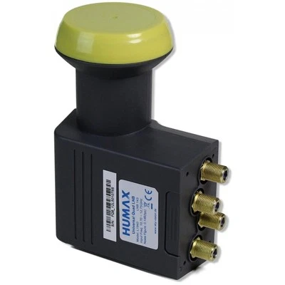 HUMAX LNB 143 GOLD QUAD FÜR SAT-SPIEGEL SATELLITENSCHÜSSEL QUATTRO-SWITCH - Bild 1 von 2