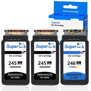 PG-245XL CL-246XL 3pk Inks for Canon PIXMA iP2820 MG2420 MG2520 MG2555 MG2924 - Picture 1 of 12