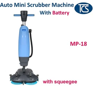 TCS Battery Powered Mini Floor Scrubber Machine & Squeegee Drier MP-18 - Picture 1 of 9