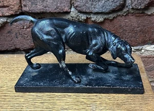 Vintage Metall Hund Zeiger Statue - Bild 1 von 16