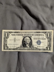 1957 1 Dollar Silver Certificate With Off Center Picture Error - Picture 1 of 9