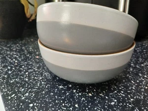HABITAT GREY CEREAL BOWLS X 2 - Picture 1 of 3