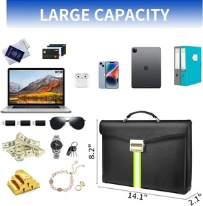6500°F Large Capacity Upgraded Fireproof Money Bag with Lock, 10 Heat Layers - Picture 1 of 4