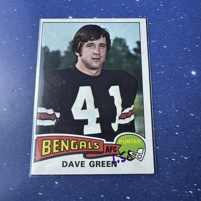 1975 Topps Football Dave Green Cincinnati Bengals Card #394 - Image 1 of 2