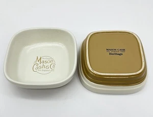 Mason Cash Heritage Square Bowls England 6” X 2” Set of 2 GUC SHIPS FAST! - Picture 1 of 13