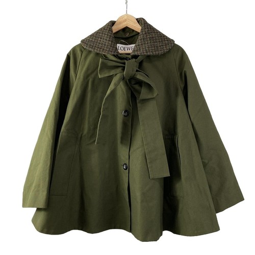 Autentico LOEWE Cappotto donna kaki
