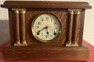 Antique Arthur Pequegnat 8 Day Colonial Berlin Clock. - Picture 1 of 7