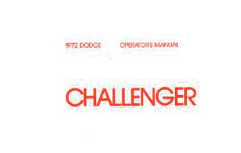 Dodge Challenger 1972 manual del propietario Foto 1 de 1