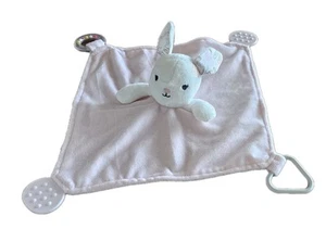 Coperta di sicurezza moderna coniglietto coniglio rosa floreale amorevole giocattolo 12" usata in ottime condizioni - Foto 1 di 8