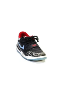 Air Jordan Boys Leather Patchwork Round Toe High Top Sneakers Black Size 12C - Picture 1 of 10