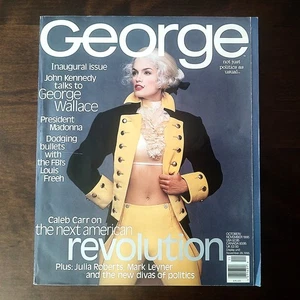 George Magazine Inaugural Issue 1995  w/ Cindy Crawford Cover - Picture 1 of 8
