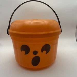 Vintage 1986 McDonalds McBoo Candy Boo Bucket Halloween Pumpkin Happy Meal - Picture 1 of 6
