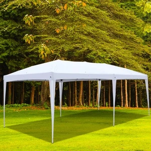 POP UP 10'X 20' Wedding Party Tent Foldable Gazebo Beach Canopy W/Free Carry Bag - Picture 1 of 8