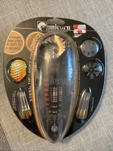 Vintage UNICORN CONVERTA STEEL TIP SOFT TIP DART SET NEW/ SEALED - Picture 1 of 9