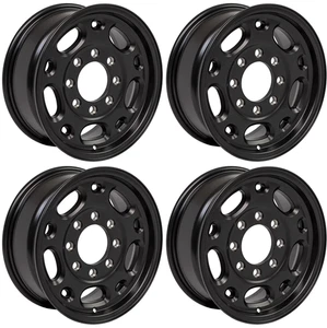 (4) New 16" x 6.5" Satin Black Wheel Rim 1999-2013 Chevy Silverado GMC Sierra - Picture 1 of 6