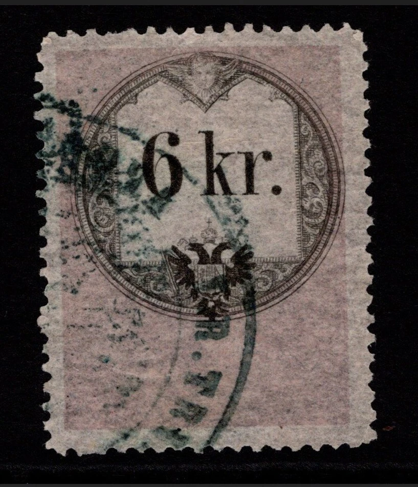 Lombardy Venetia 6kr Rose Used Perf 13.5 - S36207 - Image 1 of 1