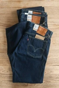 NWT Vintage LEVI’S 2002 Y2K HESHER Lowrise Regular Straight Leg Blue Jeans 38/32 - Picture 1 of 10