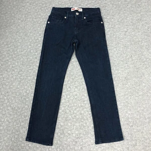 Levis 511 Jeans Boys 10 Blue 25x26 Slim Straight Fit Dark Denim Adjustable Waist - Picture 1 of 11