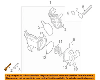 Perno bomba agua VW VOLKSWAGEN OEM 07-09 Touareg 4.2L-V8 N10626801 Foto 1 de 2