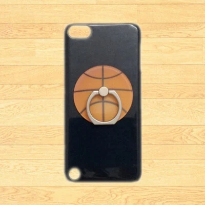Cover For Various Phones 3D Basketball Finger Ring Holder Black Back Hard Case - Image 1 of 2